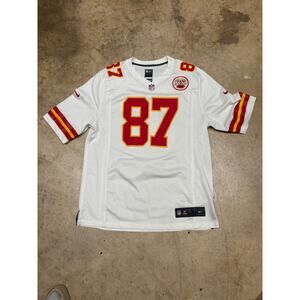Men's Authentic Nike Travis Kelce Kansas City Chiefs Player Away Game Jersey L
